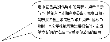 Բ�Ǿ��α�ע: ѡ������������еľ�������������롱�������롰���ھ������桢�������ڡ�����������ֹ����Ϣ������������޸ġ�����ʱ������ѧУ�Ϳ�ͨ������ʱ�����㵥λ�Ҳ�ġ����桱�鿴���㹫������Ϣ��